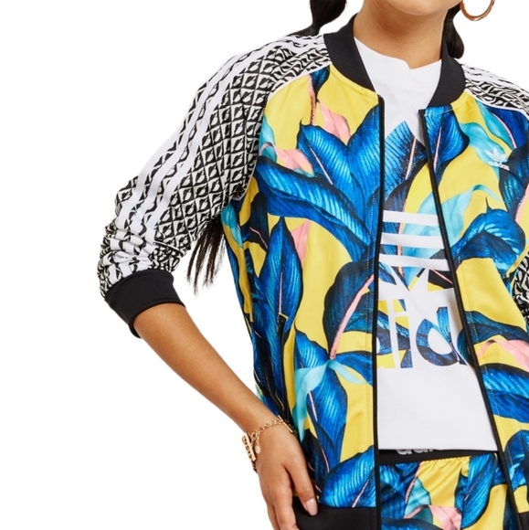 adidas Jackets & Blazers - Adidas x Farm Rio Farm leaf tracksuit zip up jacket